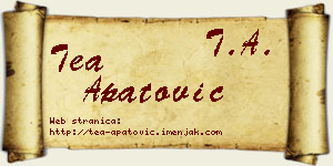 Tea Apatović vizit kartica